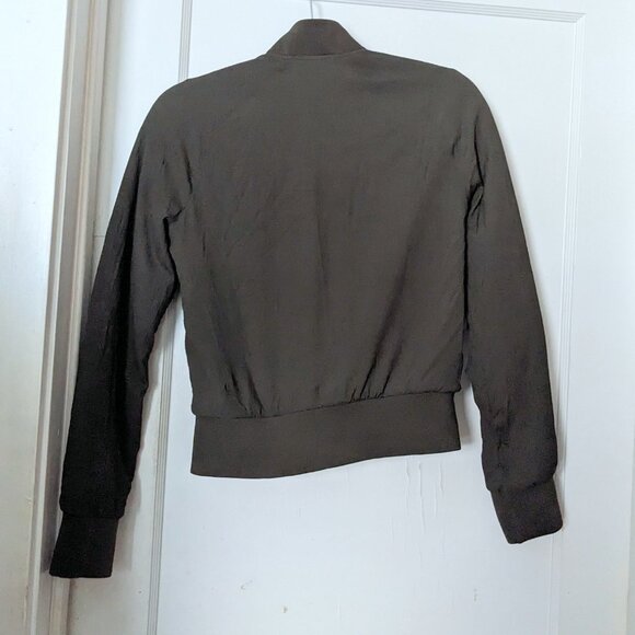 Lululemon Reversible Non Stop Bomber Jacket Dark Olive Green Size 2 - Picture 7 of 12